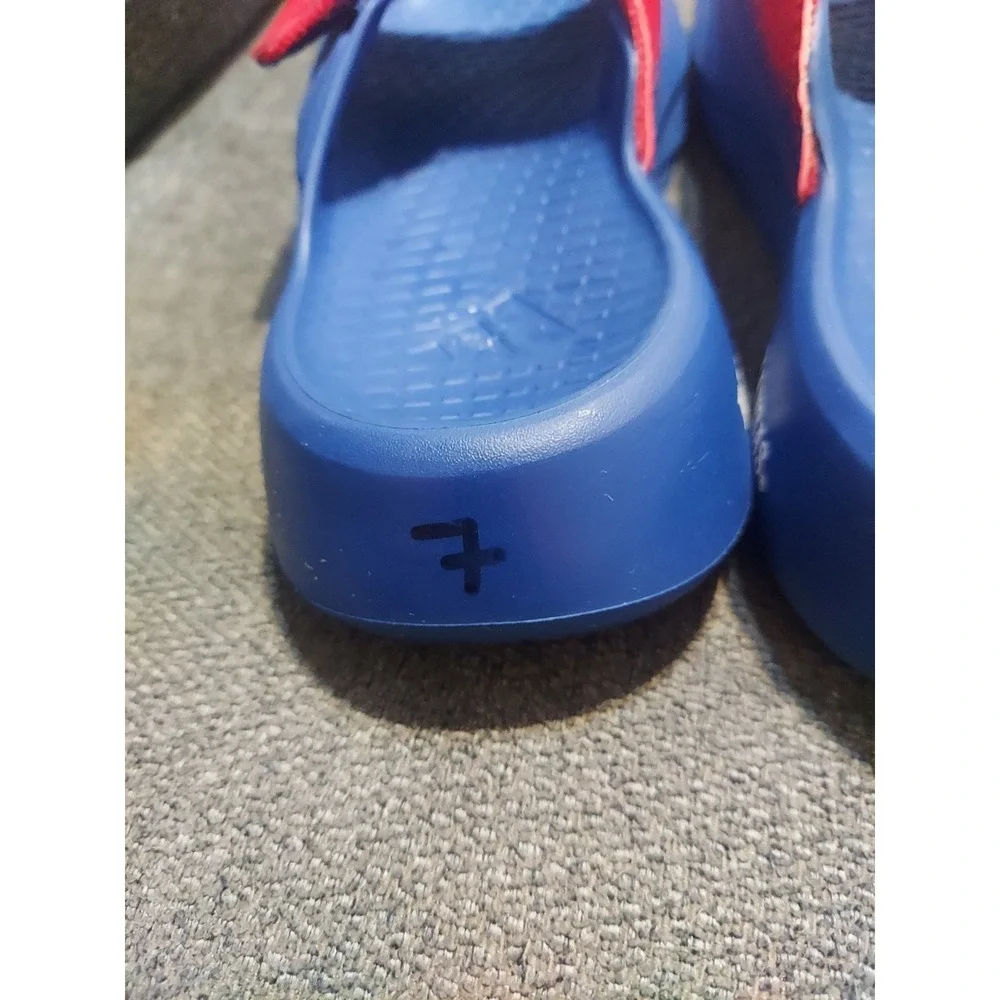 Adidas X NCAA Lightblaze Slides Kansas Jayhawks Royal Red Blue Men's Size 7
